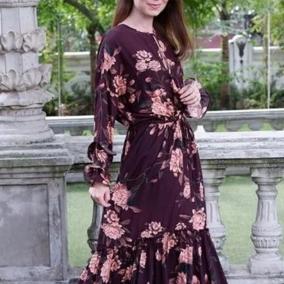 H&M × Johanna Ortiz Floral Maxi Dress Size Medium BLOGGER FAVE - Picture 5 of 16